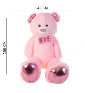 150 cm Uzun Peluş Ayıcık Pembe-Beyaz